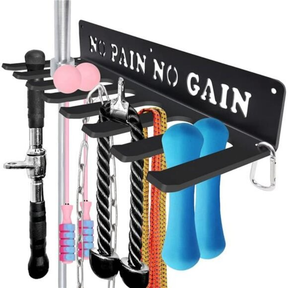 Gym Home Rack 8 Hook Heavy-Duty Wall-mounted Organizer